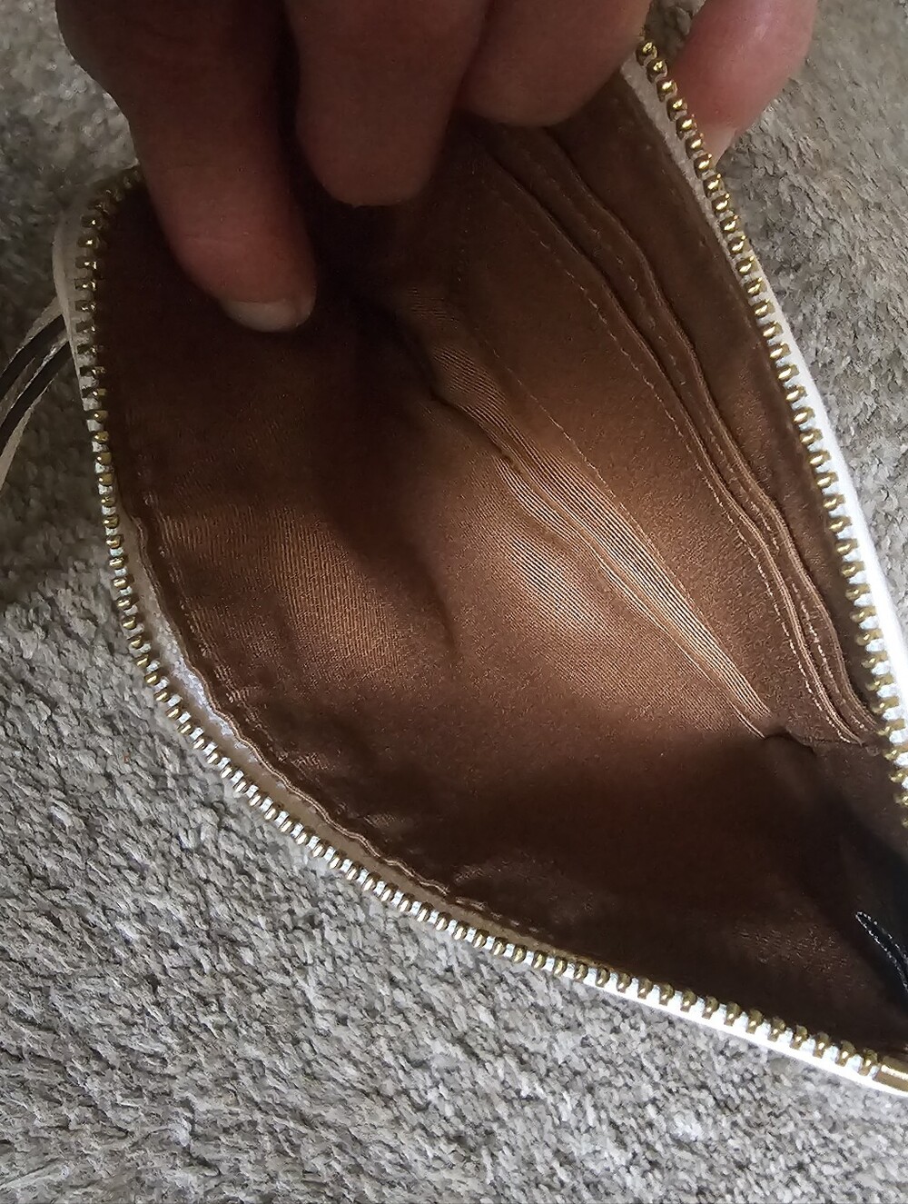 Coach Cream Signature Canvas Wristlet - Picture 3 of 7